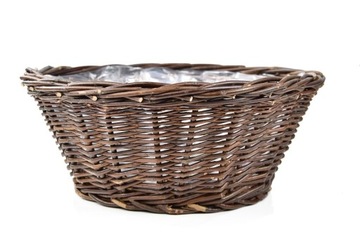 Плетеный цветочный горшок для сада на балконе, ⌀ 40 см.