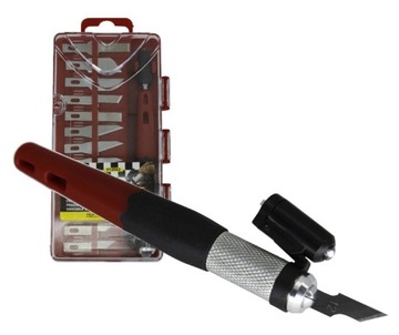 Prezycyjny nóż hobbystyczny z diodą LED zestaw 15x