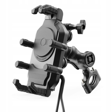 MC39 MOTOCYKLOWY UCHWYT TELEFON ANTYWIBRACYJNY ŁADOWANIE USB-C