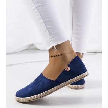 Granatowe espadryle damskie Jacquet r.37