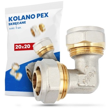 Kolano Złączka PEX ALUPEX Skręcane Diamond 20x20