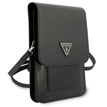 Torba na telefon i akcesoria (Black) Guess Wallet Saffiano Triangle Logo
