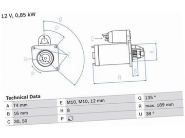 STARTÉR 12V BOSCH 0986014991 B31518400