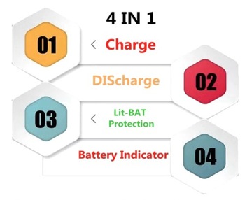 Модуль преобразователя Boost 5V 2.1A с защитой для LI-ION элементов