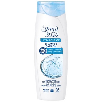 Wash&Go Szampon Micellar Water dla dorosłych dzieci Bardzo delikatny 360ml