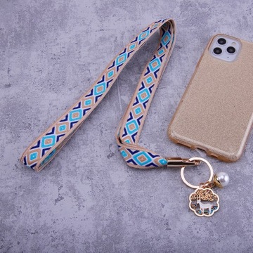 Декоративный синий ремешок для телефона в стиле бохо