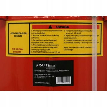 МАСЛЯНЫЙ ВСАСЫВАТЕЛЬ С ПНЕВМАТИЧЕСКИМ БАКОМ 80 Л. KRAFT
