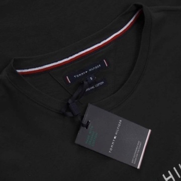 T-shirt koszulka męska Tommy Hilfiger okrągły dekolt czarna r. XXL