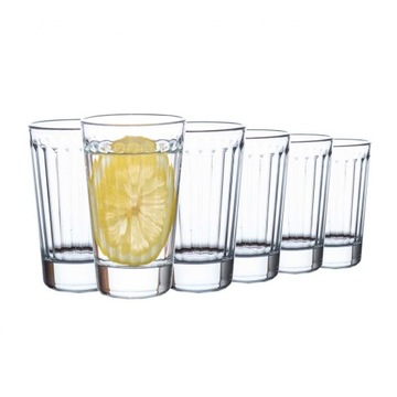 Szklanki pionowe prążki 190ml 6 sztuk