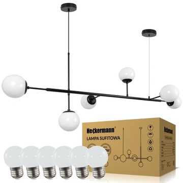 LAMPA WISZĄCA SUFITOWA KULE DO SALONU +ŻARÓWKI LED