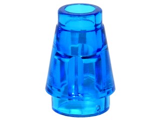 LEGO 4589b Przezroczysty ciemnoniebieski stożek 1x1 4567331 2szt