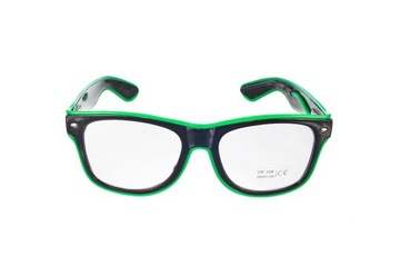 СВЕТОДИОДНЫЕ ОЧКИ, НА БАТАРЕЯХ, ПРОЗРАЧНЫЕ ЛИНЗЫ, СМЕШАНИЕ ЦВЕТОВ E1851EMAJ