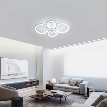 СВЕТОДИОДНЫЙ ПОТОЛОЧНЫЙ СВЕТИЛЬНИК, СОВРЕМЕННАЯ КОЛЬЦЕВАЯ ЛЮСТРА, 60ВТ С ДИСТАНЦИОННЫМ УПРАВЛЕНИЕМ ДЛЯ ГОСТИНОЙ