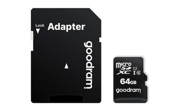 КАРТА ПАМЯТИ GOODRAM 64 ГБ MICRO SD XC КЛАСС 10 +A