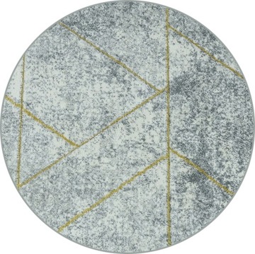 GĘSTY GEOMETRYCZNY DYWAN 67 cm KOŁO DWUPOZIOMOWY