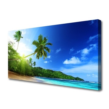 Obraz na Płótnie Plaża Morze Palma Natura 120x60