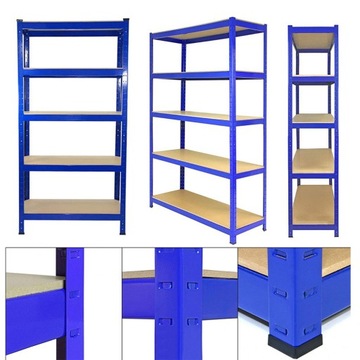 МЕТАЛЛИЧЕСКИЙ СТЕЛЛАЖ ДЛЯ ХРАНЕНИЯ В ПОДВАЛЕ ГАРАЖА Синий