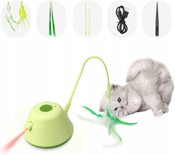 Zabawka dla kota z piórkiem Interaktywna dioda LED USB