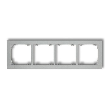 Ramka poczwórna KARLIK DECO 7DR-4 srebrny