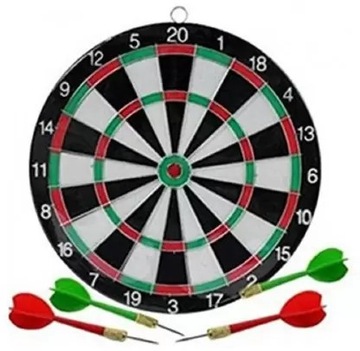 TARCZA DWUSTRONNA DART GRA LOTKI RZUTKI DARTS 2w1 TABLICA DO GRY ZABAWA