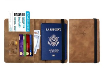 ЧЕХОЛ ДЛЯ ДОКУМЕНТОВ ЗАЩИТА RFID-КАРТ ОБЛОЖКА ДЛЯ ПАСПОРА ДОРОЖНЫЙ БУМАЖНИК