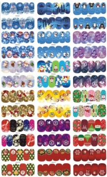 Водные наклейки для ногтей Рождественские снежинки H61