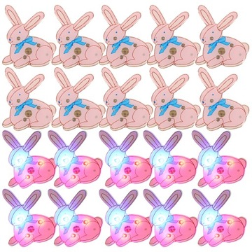 Świecąca broszka Bunny Broszka LED 25 szt