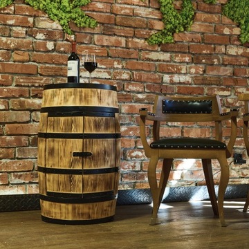 Деревянная светодиодная бочка с дверцей.