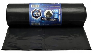 Мешки для мусора 240л, 10 шт, желтые, прочные, большие ПЛАСТИК МЕТАЛЛ