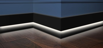 8 ЧЕРНЫЙ СВЕТОДИОДНЫЙ ДЕКОРАТИВНЫЙ ПЛИНТУС МДФ