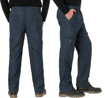 Spodnie Męskie Bojówki Trekkingowe Militarne Cargo z Kieszeniami 7301-2 XL