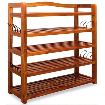 Szafka na buty stojaca półka regał organizer 82x75x26 Drewno Akacja