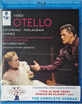 Verdi Otello Antonenko Poplavskaya Alvarez Muti EX Blu-Ray Irl