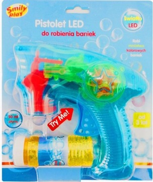 SMILY PLAY Bańki Pistolet do baniek mydlanych LED