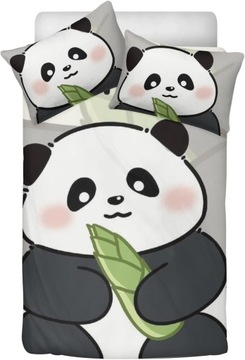PANDA POŚCIEL DLA DZIECI, WZÓR PANDY, ZESTAW POŚCIELI DLA NASTOLATKÓW
