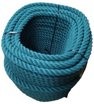 Lina bawełniana zielona LINCORD 12 mm 10 m