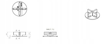 ОПОРА ТЕРРАСЫ Крестообразная конструкция террасы толщиной 1 мм | Затирка 4мм | Расстояние до тарелок