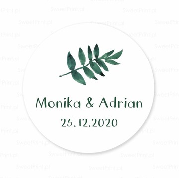 Naklejki ślubne PERSONALIZOWANE