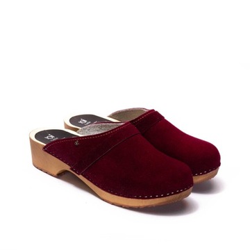 Drewniaki chodaki skórzane damskie DALBY r.38