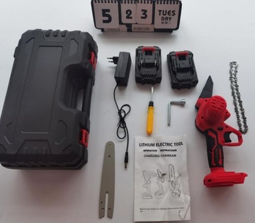 POTĘŻNY PIŁY ŁAŃCUCHOWE 6 CALI 21V GARNITUR + 2 BATERIA 1200 MAH