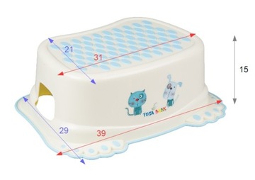 ПРОТИВОСКОЛЬЗЯЩАЯ ПЛАТФОРМА ПОДНОГКА СТУПЕНЬ СТУПЕНЬ ПОДИУМ Совы серый TEGA BABY