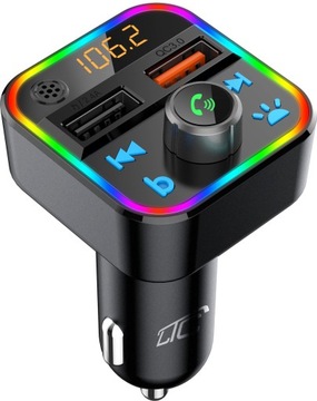 FM-ПЕРЕДАТЧИК BLUETOOTH-ПЛЕЕР С МИКРОФОНОМ QC БЫСТРОЕ ЗАРЯДНОЕ УСТРОЙСТВО USB