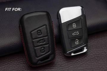 Кожаный чехол для ключа Skoda Kodiaq