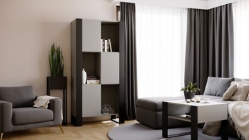 Szafka szafa witryna komoda KARO szary retro loft