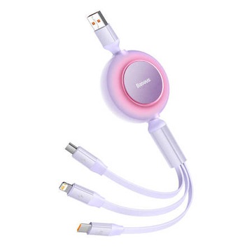 ТЕЛЕФОННЫЙ КАБЕЛЬ BASEUS STRONG 3В1 MICRO USB LIGHTNING USB TYPE C QC 1,1M