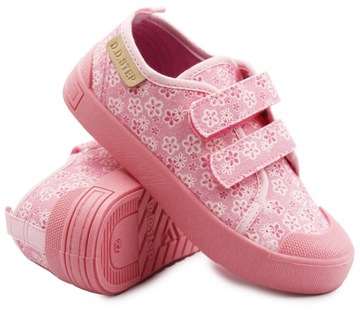 Buty Na Wiosnę Dla Dziewczynki Trampki DD STEP CSG-41841M Pink 29