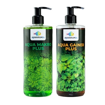 ZESTAW NAWOZÓW DO AKWARIUM AQUA MAKRO + GAINER 2x500ml