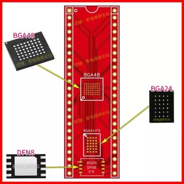 Адаптер BGA48/BGA24/WSON8 -> PDIP48 NAND и NORS