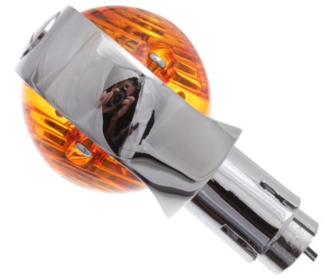 KIERUNKOWSKAZ METAL CHROM W KIEROWNICE CAFE RACER