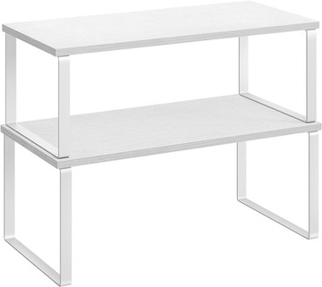 PÓŁKI REGAŁ ORGANIZER KOMPLET 2 STYL LOFT INDUSTRIALNY BIAŁY - 40 cm -